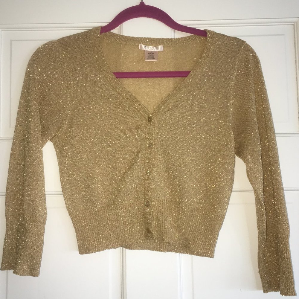 Sparkly gold sweater!